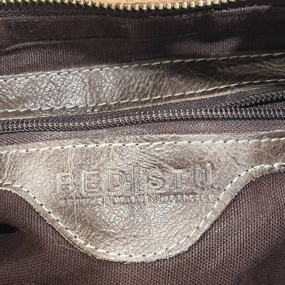 Bed Stu Orchid Studded Leather Satchel Purse/Bag - Picture 8 of 9